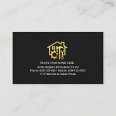 Gold Handyman Tools Home Landscape Visitekaartje (Achterkant)