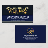 Gold Handyman Tools Home Renovdeling Visitekaartje (Voorkant / Achterkant)
