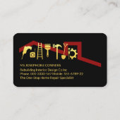 Gold Handyman Tools Home Repairs Visitekaartje (Achterkant)