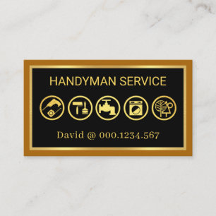 Gold Handyman Tools Home Repareers Visitekaartje