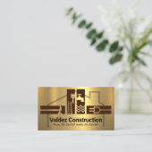 Gold Handyman Tools House Lijst Visitekaartje (Staand voorkant)