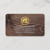 Gold Handyman Tools In Building Frame Visitekaartje (Achterkant)