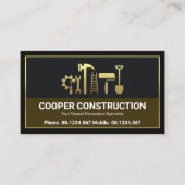 Gold Handyman Tools Letter C Logo, constructie Visitekaartje (Voorkant)