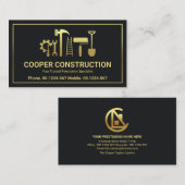Gold Handyman Tools Letter C Logo, Contractor  Visitekaartje (Voorkant / Achterkant)