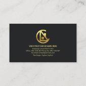 Gold Handyman Tools Letter C Logo, Contractor  Visitekaartje (Achterkant)