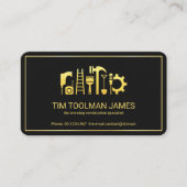 Gold Handyman Tools Lijst Aannemer Visitekaartje (Voorkant)