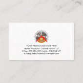 Gold Handyman Tools op hout Visitekaartje (Achterkant)