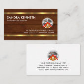 Gold Handyman Tools op hout Visitekaartje (Voorkant / Achterkant)