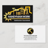 Gold Handyman Tools Roof Star Placard Visitekaartje (Voorkant / Achterkant)