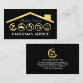 Gold Handyman Tools Roof Visitekaartje (Voorkant / Achterkant)