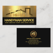 Gold Handyman Tools Rooftop Visitekaartje (Voorkant / Achterkant)