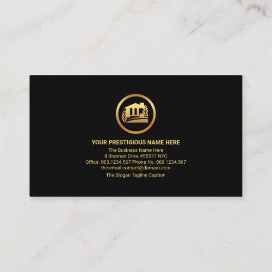 Gold Handyman Tools Rooftop Visitekaartje (Achterkant)