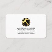 Gold Handyman Tools Timber Wood Rooftop Visitekaartje (Achterkant)