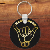 GOLD HANG LOOSE SIGN SLEUTELHANGER (Voorkant)