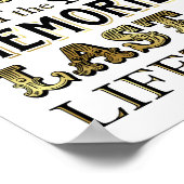 Gold HANGOVER-prijsopgave afdrukken Poster (Hoek)