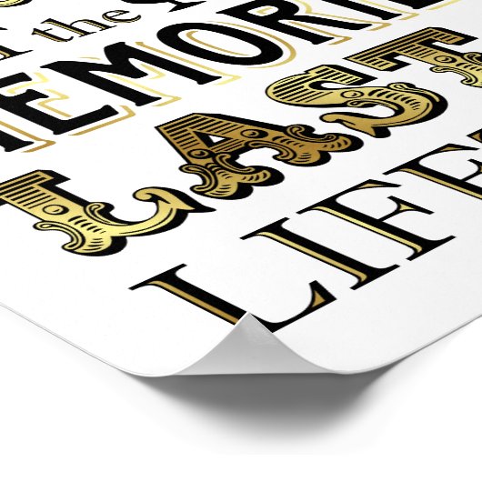  Gold HANGOVER-prijsopgave afdrukken Poster (Hoek)