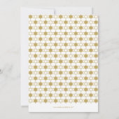 Gold Hanukkah Stars van David Pattern Holiday Part Kaart (Achterkant)
