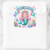 Gold Happy Birthday Classic Round Sticker (Tas)