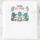 Gold Happy Birthday Classic Round Sticker (Tas)