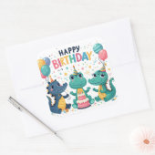 Gold Happy Birthday Classic Round Sticker (Envelop)