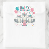 Gold Happy Birthday Classic Round Sticker (Tas)