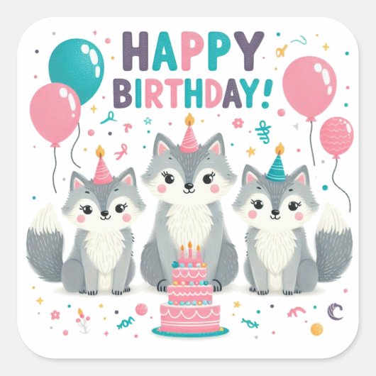 Gold Happy Birthday Classic Round Sticker (Voorkant)