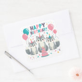 Gold Happy Birthday Classic Round Sticker (Envelop)
