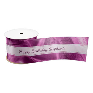 Gold "Happy Birthday" of elke andere gelegenheid, Satijnen Lint