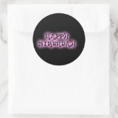 Gold Happy Birthday Ronde Sticker (Tas)