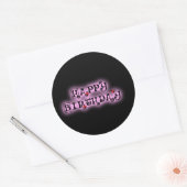 Gold Happy Birthday Ronde Sticker (Envelop)