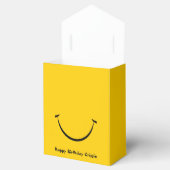 Gold Happy Face - Aangepaste verjaardag Bedankdoosjes (Geopend)