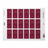 Gold Happy Holidays Cranberry Return Address Etiket (Full Sheet)