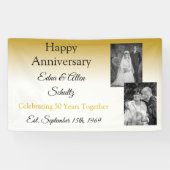 Gold Happy Jubileum Banner (Horizontaal)