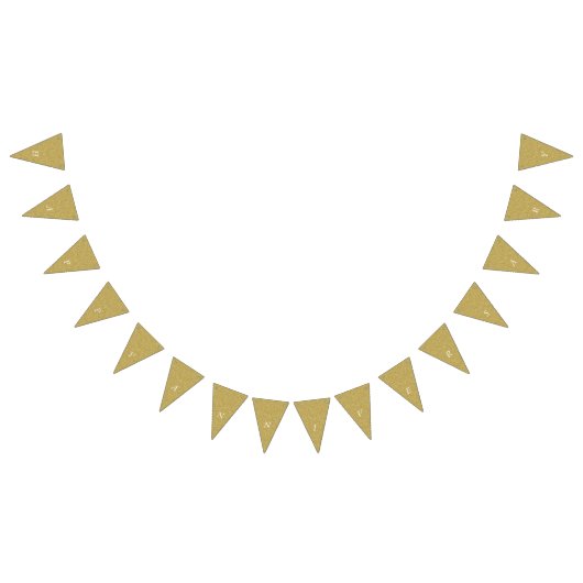 Gold Happy Jubileum Vlaggetjes (Alle)