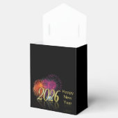 Gold Happy New Year 2026 Fireworks Gift Bedankdoosjes (Geopend)