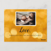 Gold Happy New Year-fotocollage Briefkaart (Achterkant)