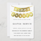 Gold Happy Pasen Kaart (Voorkant)