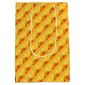 Gold Happy Thanksgiving Herfst Gift Medium Cadeauzakje (Achterkant)