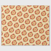 Gold Happy Thanksgiving Pumpkin Cadeaupapier (Vlak)