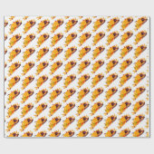 Gold Happy Thanksgiving Pumpkin Cadeaupapier (Vlak)