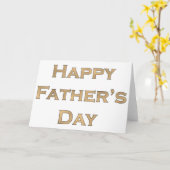 Gold Happy Vaderdag-tekstontwerp Kaart (Gele Bloem)