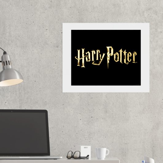Gold Harry Potter Logo Folie Afdrukken (Insitu (Desk 2))