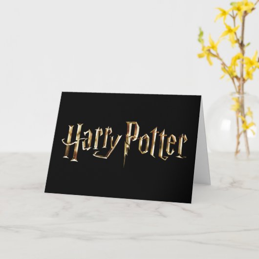 Gold Harry Potter Logo Kaart (Gele Bloem)