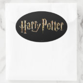 Gold Harry Potter Logo Ovale Sticker (Tas)