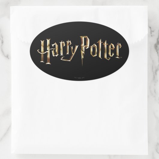 Gold Harry Potter Logo Ovale Sticker (Tas)