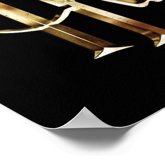 Gold Harry Potter Logo Poster (Hoek)