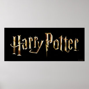 Gold Harry Potter Logo Poster