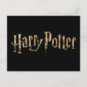 Gold Harry Potter Logo Uitnodiging Briefkaart (Voorkant)