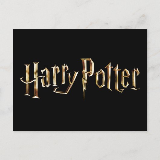 Gold Harry Potter Logo Uitnodiging Briefkaart (Voorkant)
