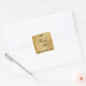 Gold Hartelijk dank Aangepaste zakelijke Logo Stic Vierkante Sticker (Envelop)